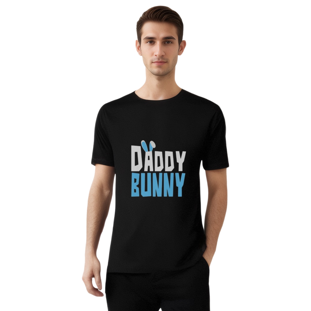 Easter Daddy Bunny Festival Printed T-shirt